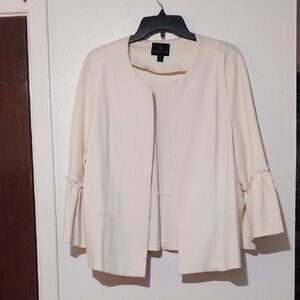 H&M White Blazer with Elegant Flared Sleeves